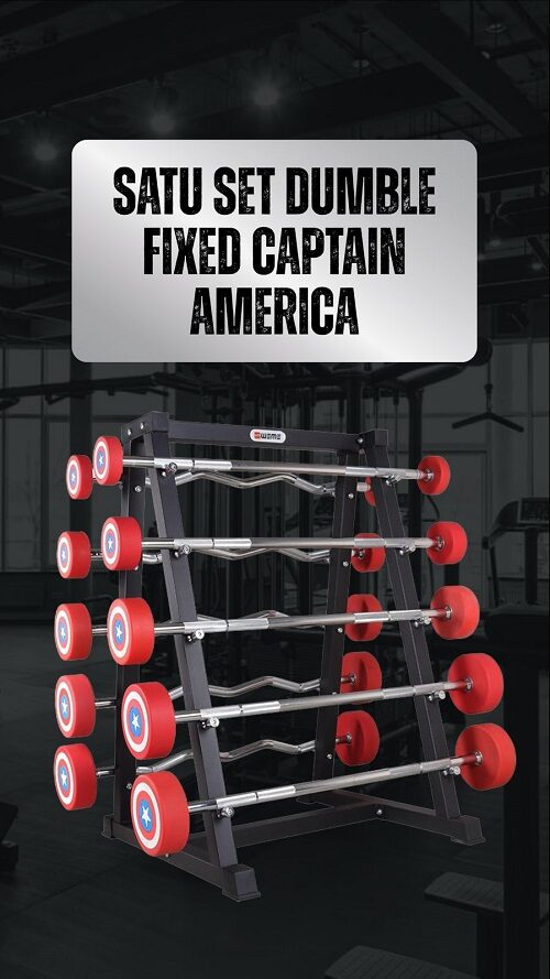 Satu Set Dumble Fixed Captain America
