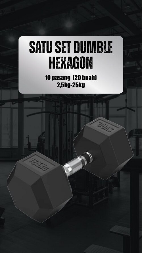 Satu Set Dumble Hexagon