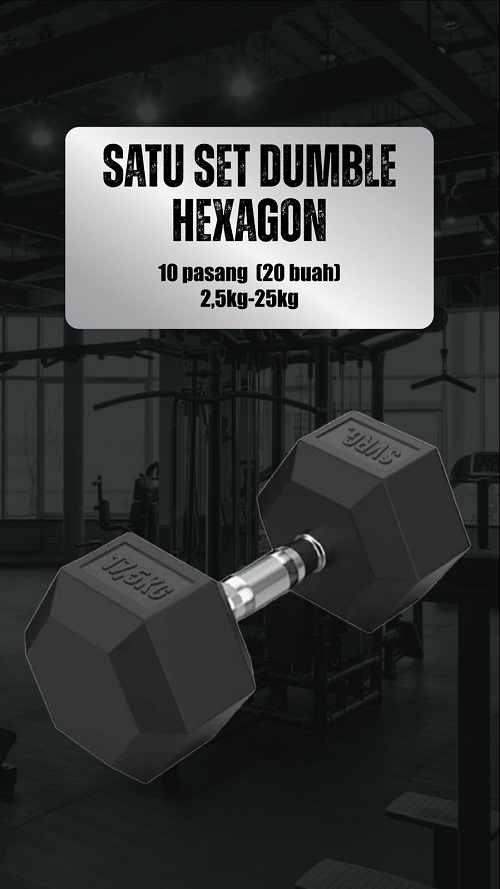Satu Set Dumble Hexagon